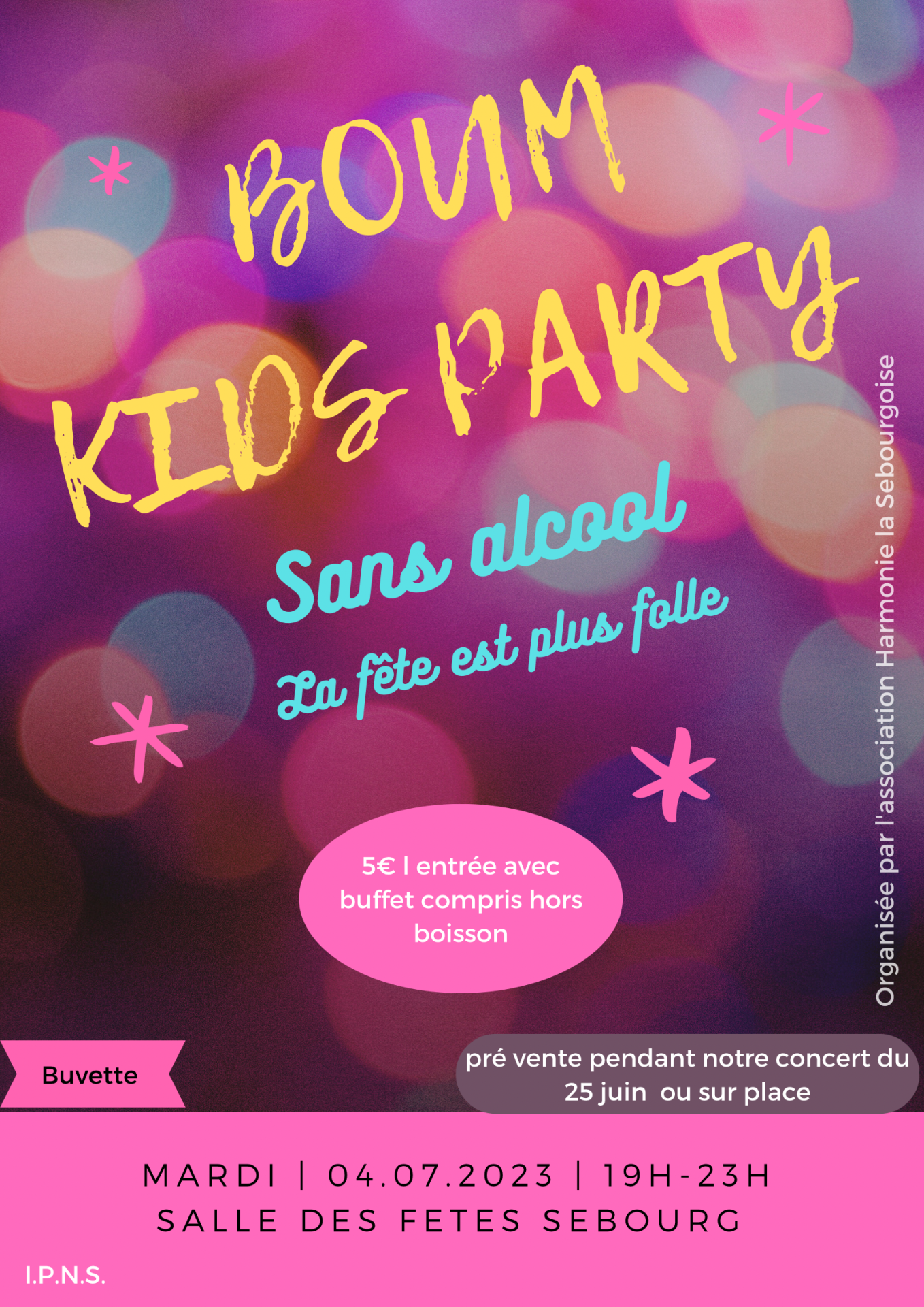 Affiche boum kids party